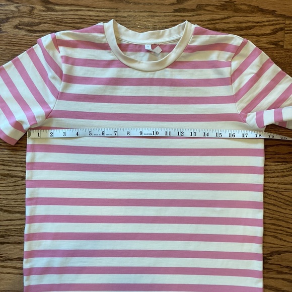 Arket T-shirt dress in pink and cream size small - Picture 4 of 11